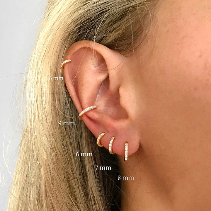 Argolas Pavé Delicadas, Prata S925