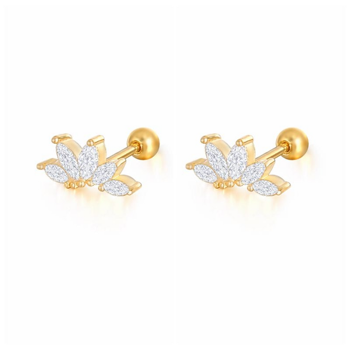 Brincos Pavé de Cristal, Prata S925