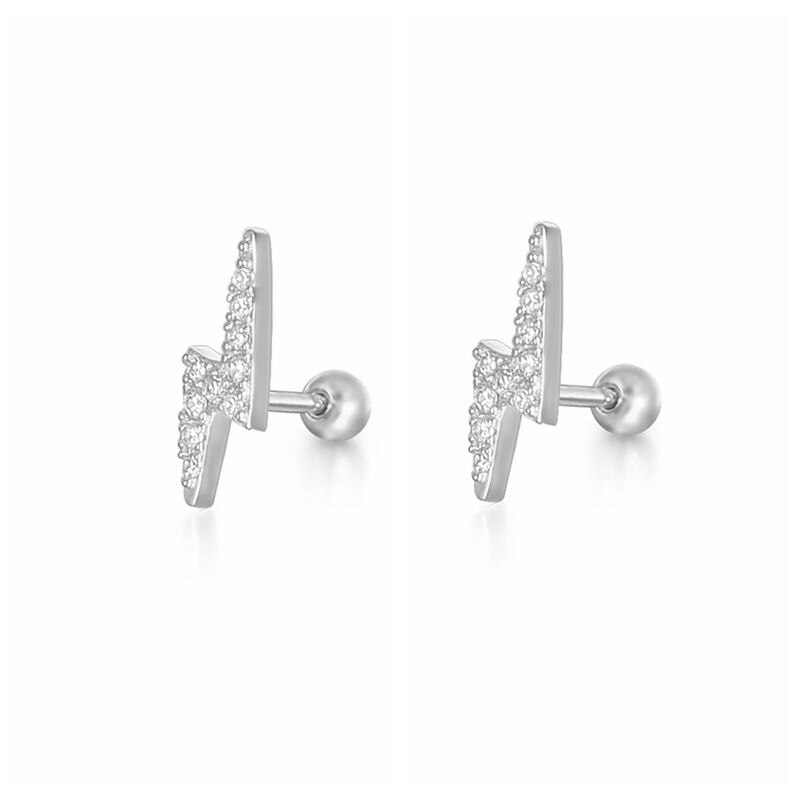 Brincos Pavé de Cristal, Prata S925