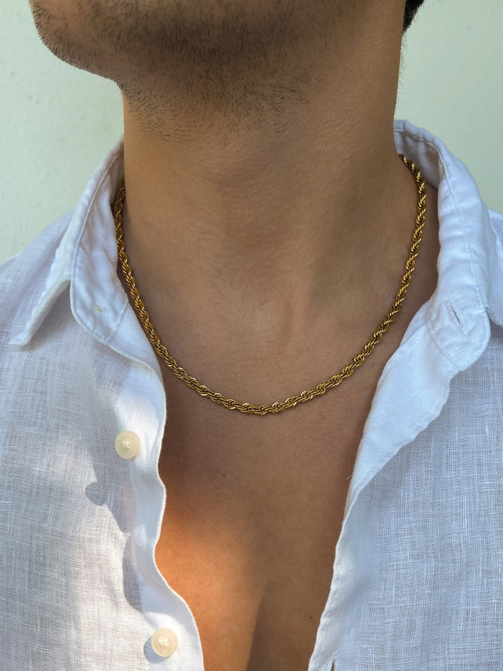 CORRENTE CORDA 5 MM | Ouro 18K