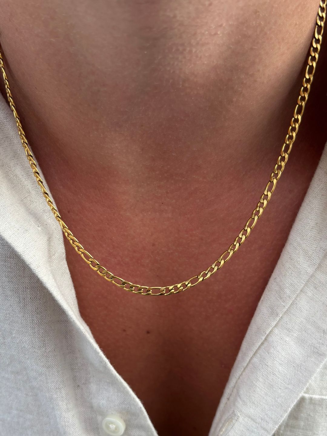 CORRENTE FIGARO 3 MM | Ouro 18K