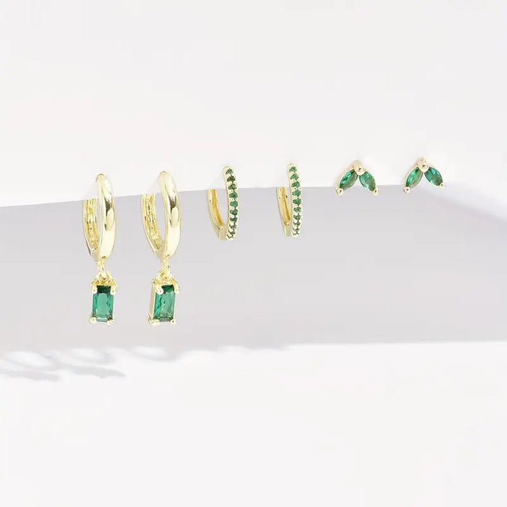 Conjunto de Brincos Fiorenza Viridelle | Ouro