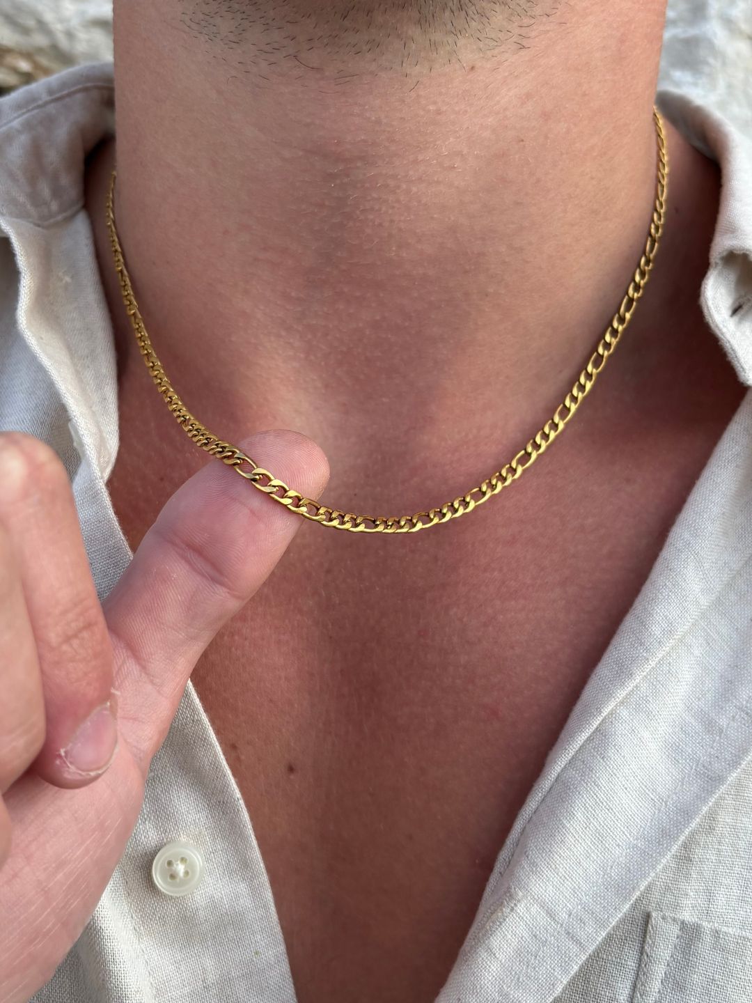 CORRENTE FIGARO 3 MM | Ouro 18K