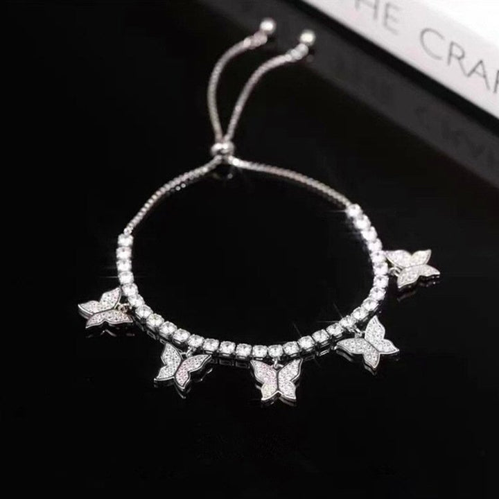 Pulseira Ténis Camelia com Borboletas