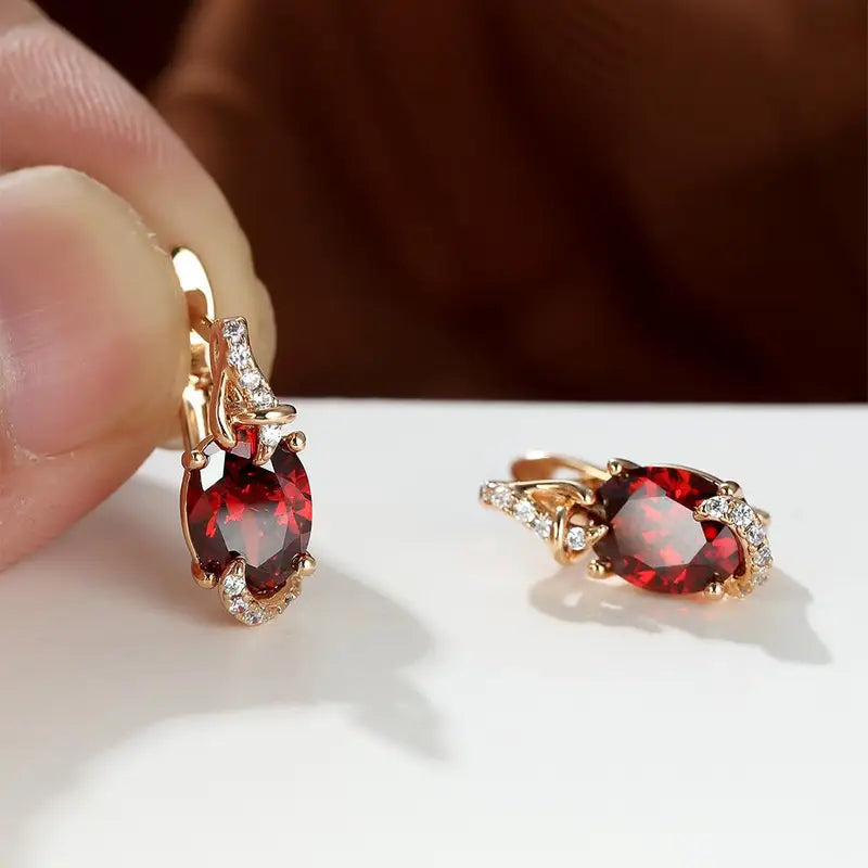 Brincos Pendentes Crimson Twilight | Ouro