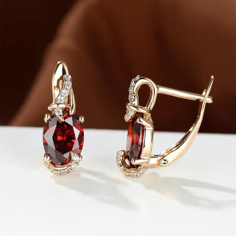 Brincos Pendentes Crimson Twilight | Ouro
