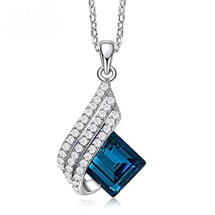 Conjunto de Joias com Pedras de Safira Azul