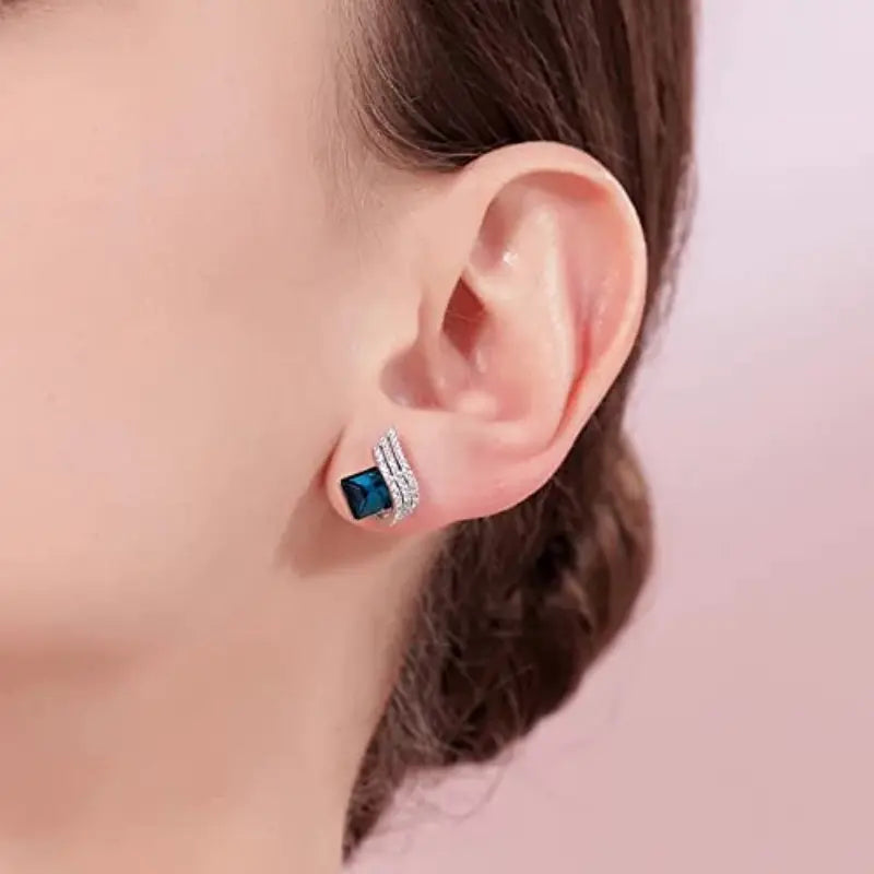 Conjunto de Joias com Pedras de Safira Azul