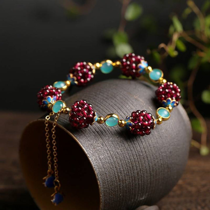 Pulseira de Pedras Naturais Bagas