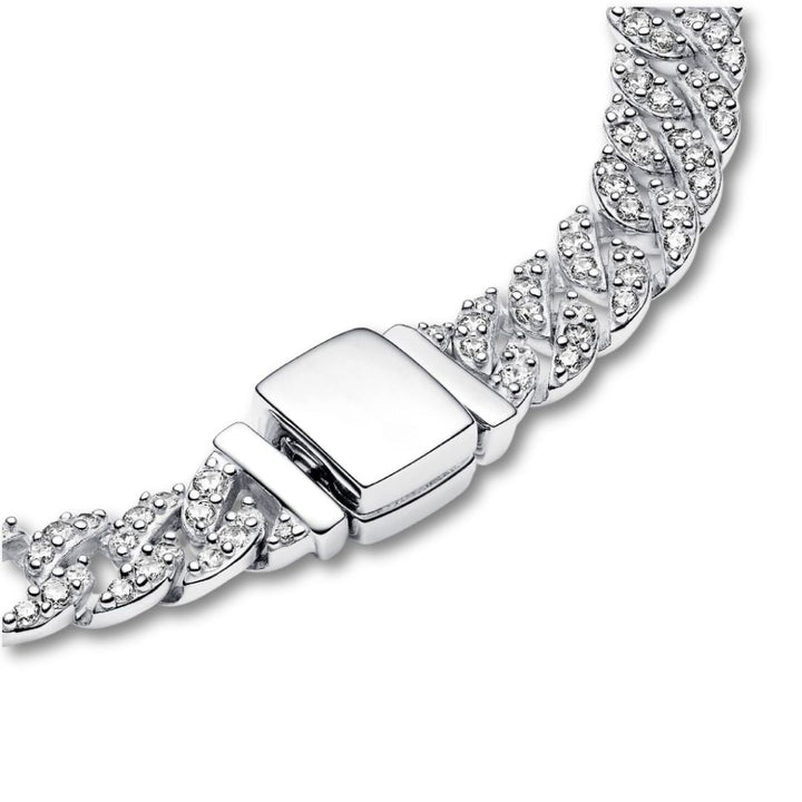 Pulseira Cubana com Moissanite | Ouro