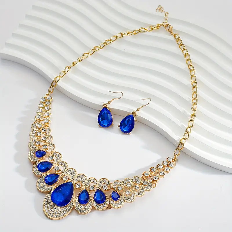 Conjunto Dourado Elegante Oceano