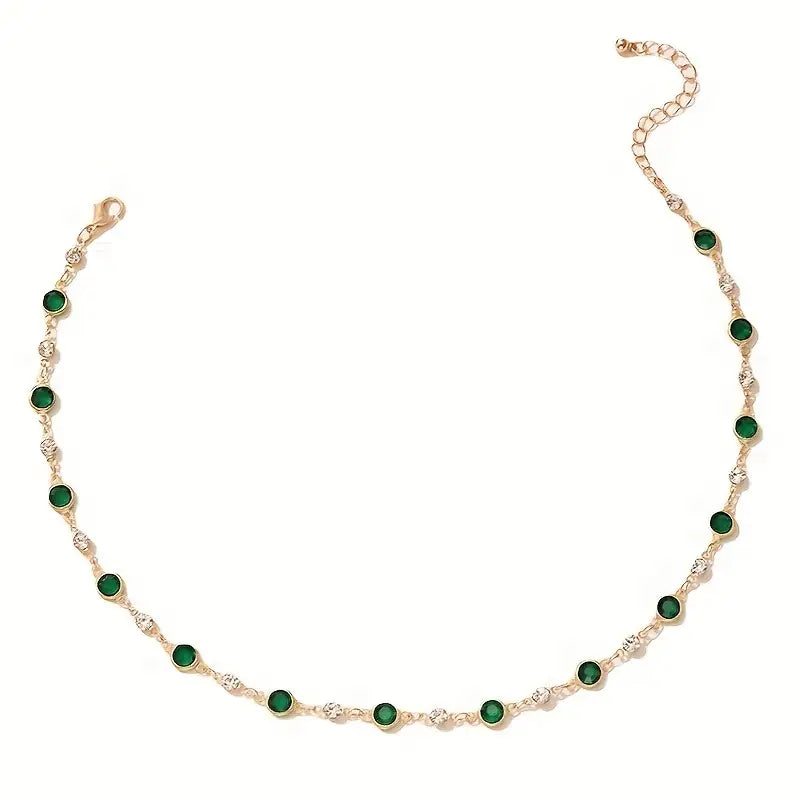 Colar com Pendente Verde-Esmeralda