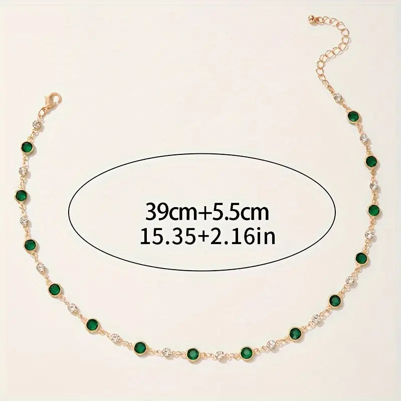 Colar com Pendente Verde-Esmeralda