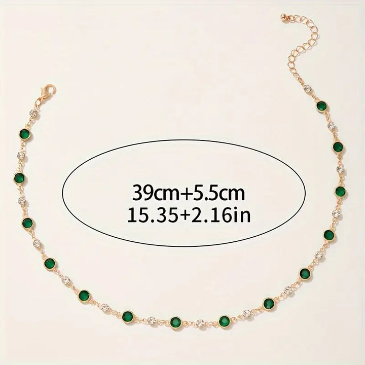 Colar com Pendente Verde-Esmeralda