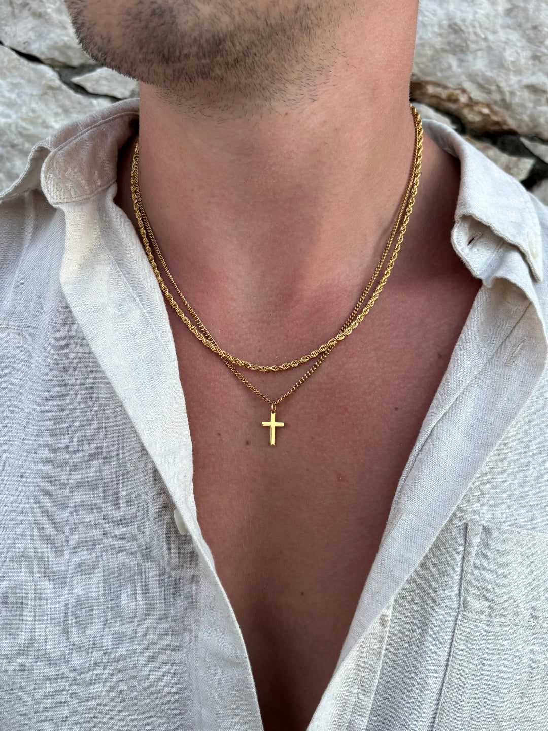 CORRENTE CORDA 3 MM | Ouro 18K