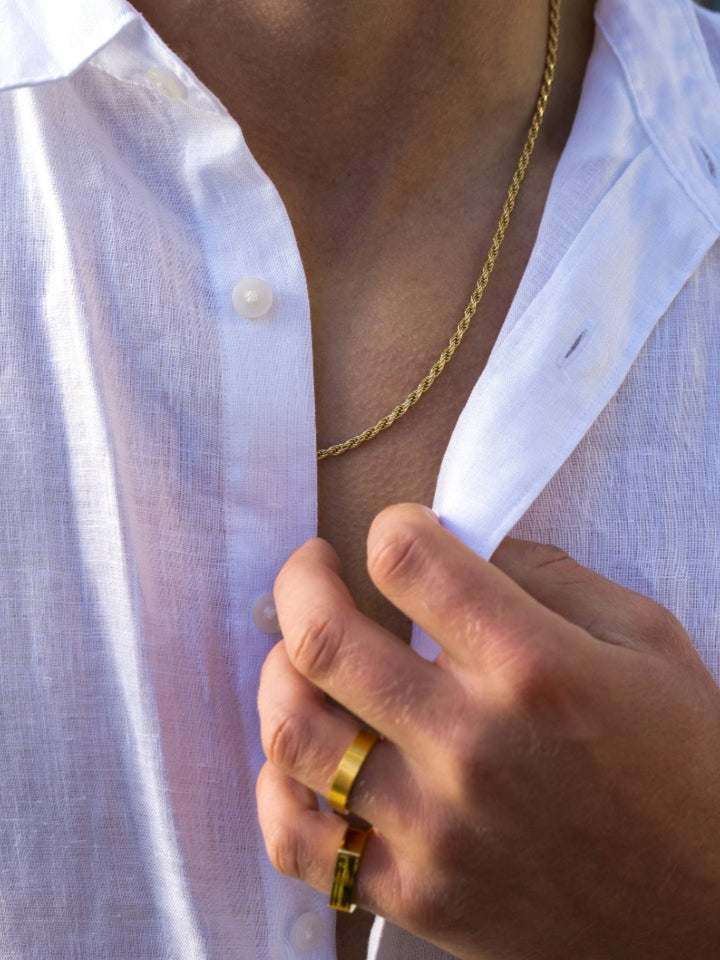 CORRENTE CORDA 3 MM | Ouro 18K