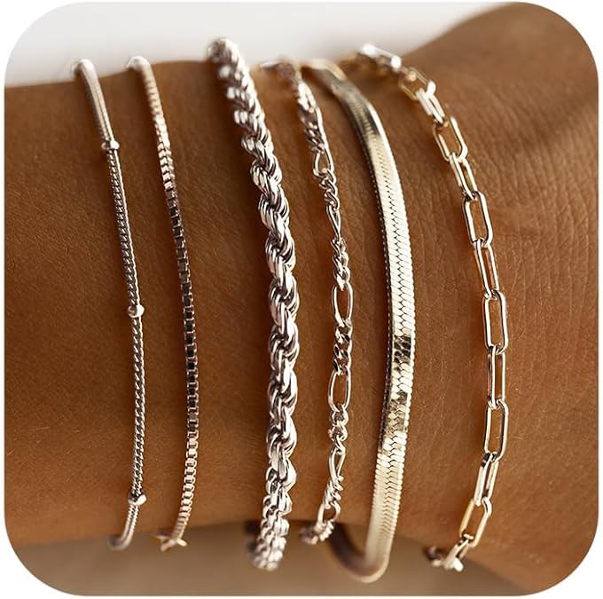 Conjunto de Pulseiras Isabella Vernetta | Ouro Branco
