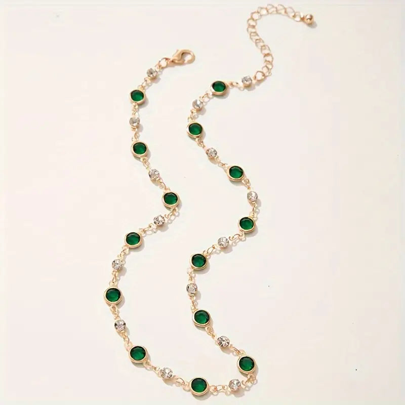 Colar com Pendente Verde-Esmeralda