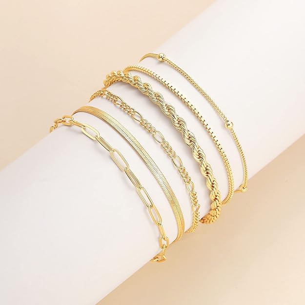 Conjunto de Pulseiras Isabella Vernetta | Ouro Branco