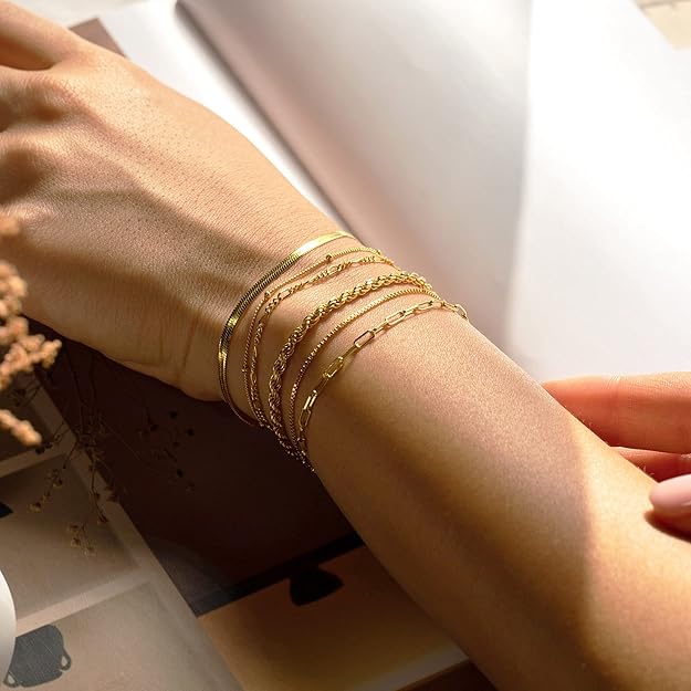Conjunto de Pulseiras Isabella Vernetta | Ouro Branco