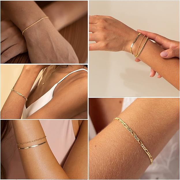 Conjunto de Pulseiras Isabella Vernetta | Ouro Branco