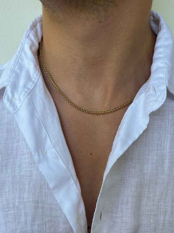 CORRENTE ESPIGA 3 MM | Ouro 18K