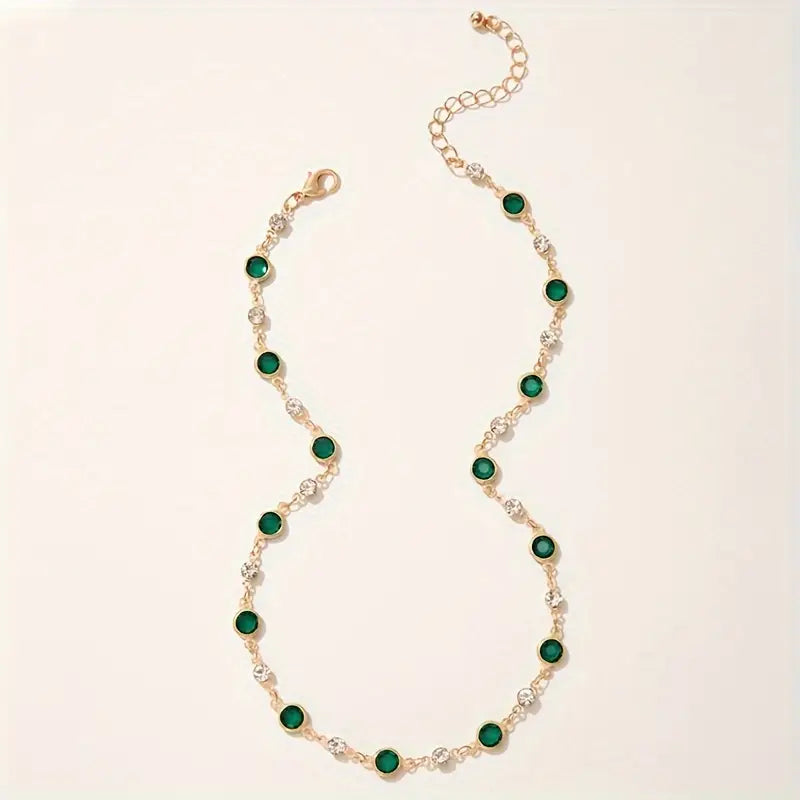 Colar com Pendente Verde-Esmeralda