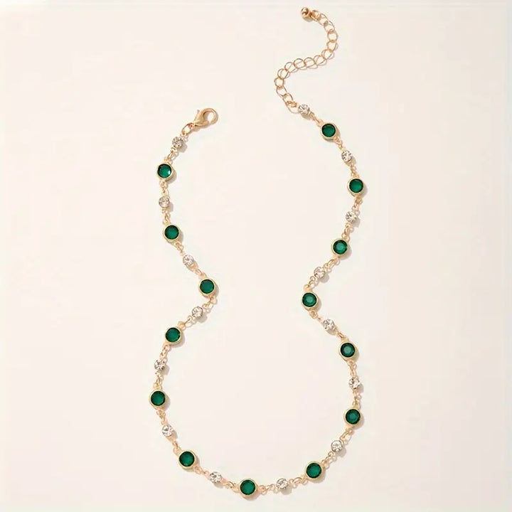 Colar com Pendente Verde-Esmeralda