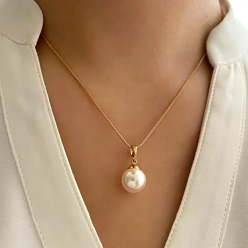 Conjunto de Joias de Pérolas Golden Grace