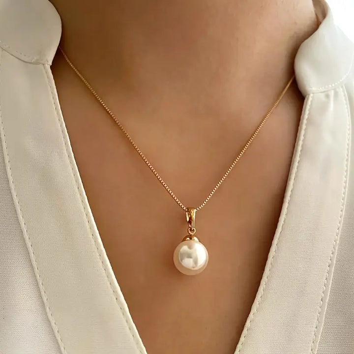 Conjunto de Joias de Pérolas Golden Grace