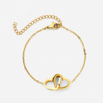 Pulseira Personalizada com Dois Corações