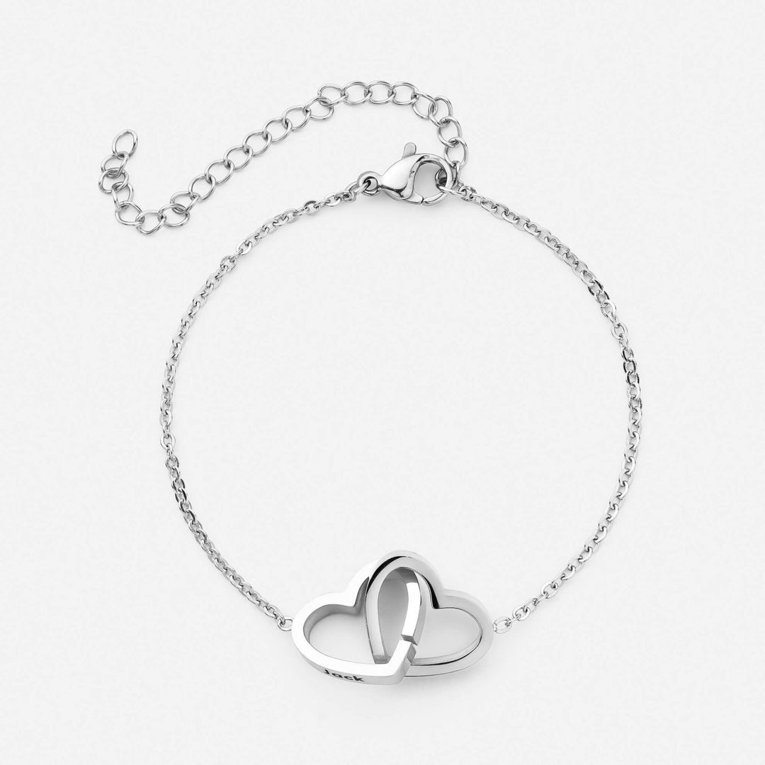 Pulseira Personalizada com Dois Corações