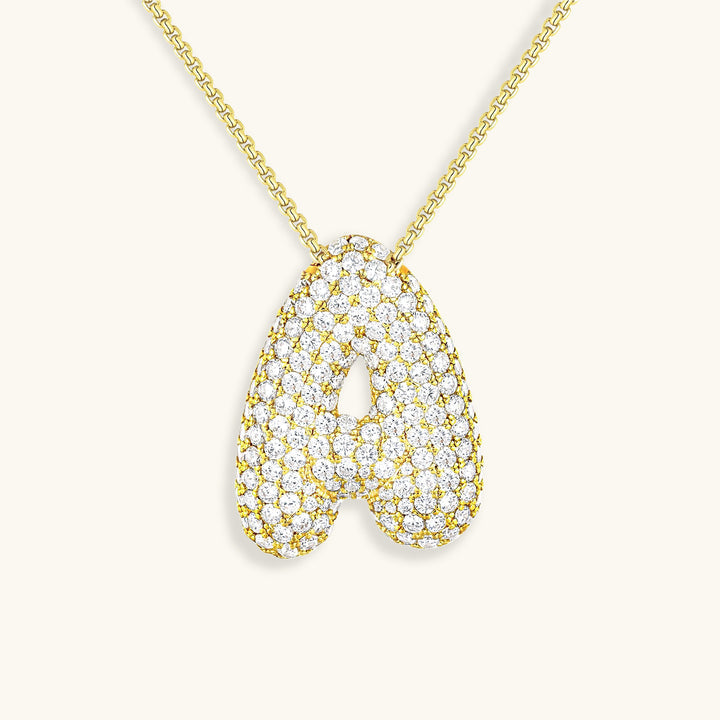 Colar Hailey com Inicial Bubble