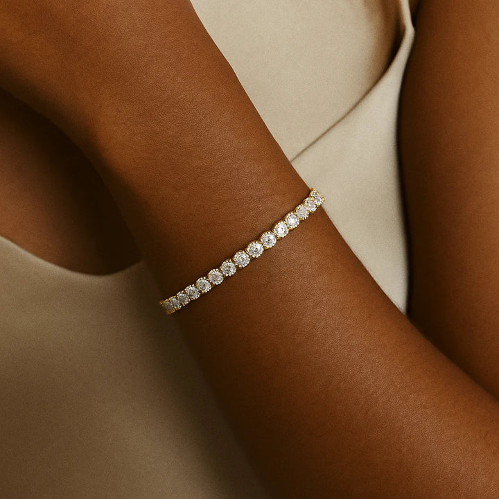 Pulseira Ténis com Moissanite | Ouro