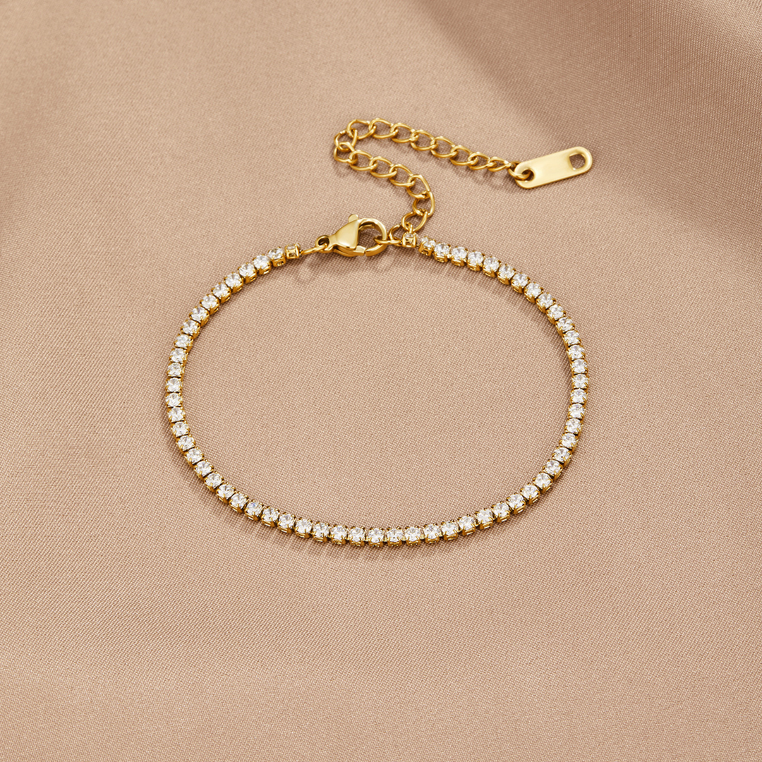 Pulseira Ténis Dourada Cordelia