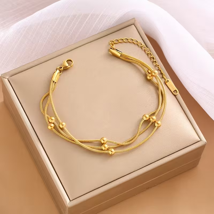 Pulseira de Contas com Serpente