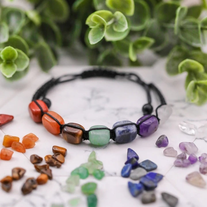 Pulseira Artesanal de Pedras Naturais para a Abundância