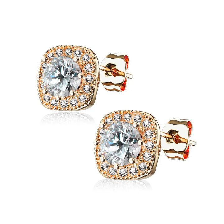 Brincos Glennis | Ouro Rosa