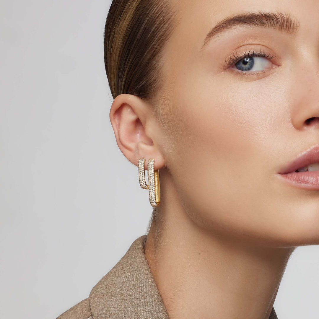 Argolas Pavé Icon | Ouro