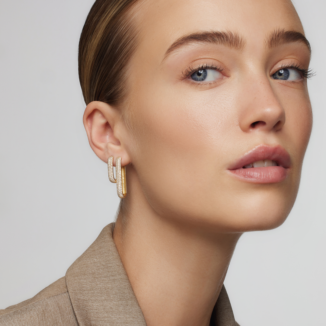 Argolas Pavé Icon | Ouro
