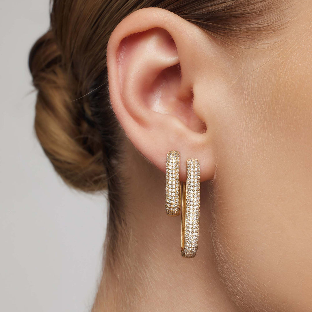 Argolas Pavé Icon | Ouro