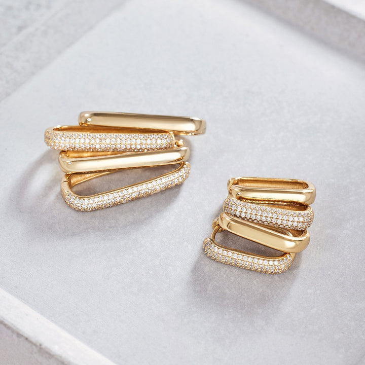Argolas Pavé Icon | Ouro