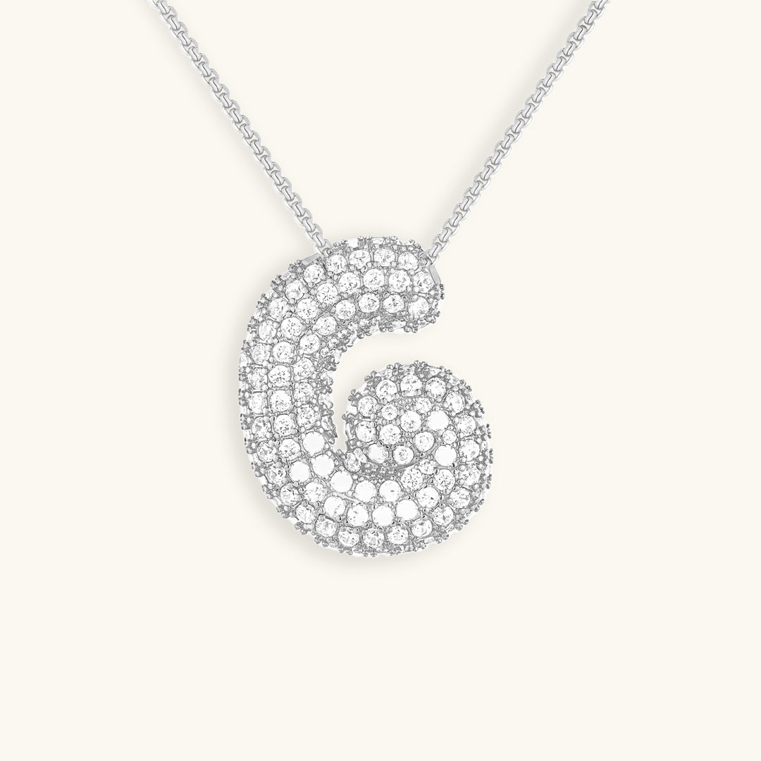 Colar Hailey com Inicial Bubble