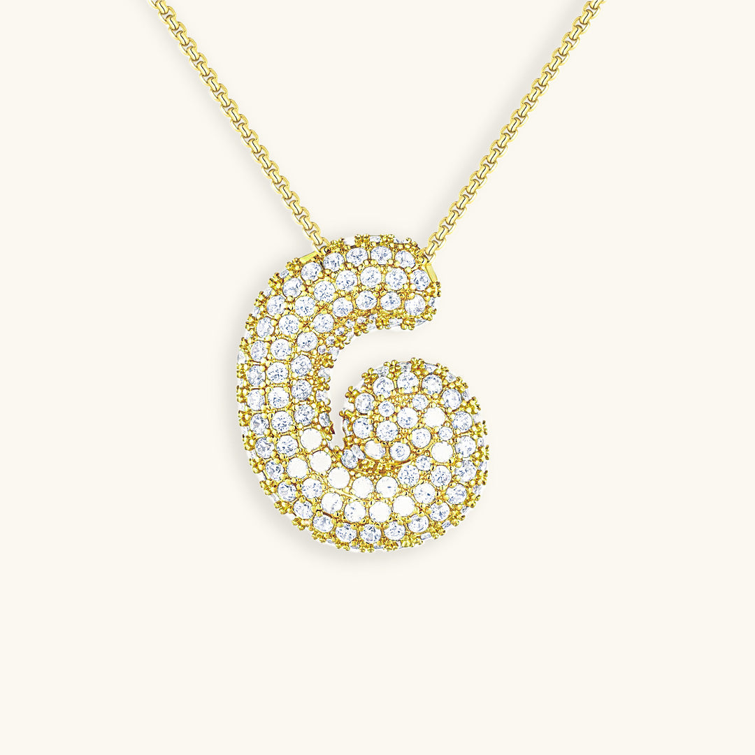 Colar Hailey com Inicial Bubble