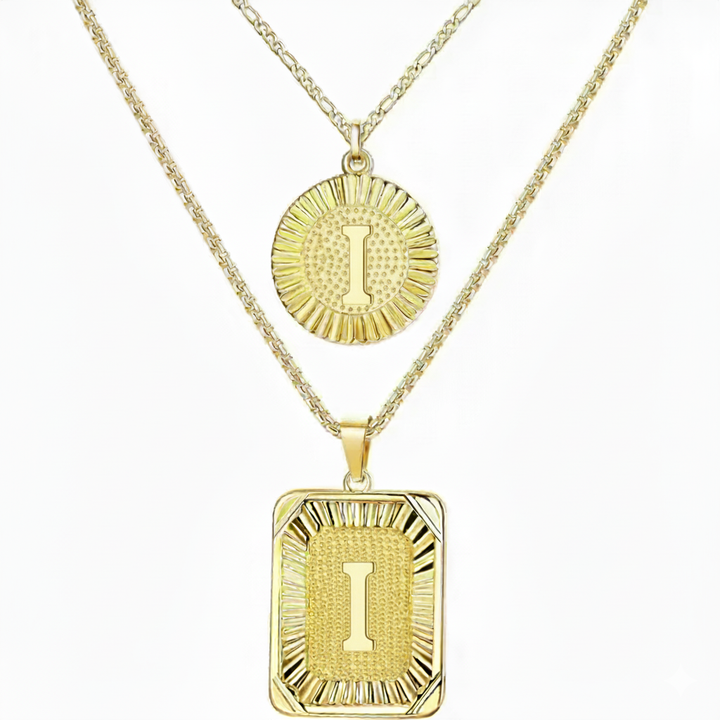 Conjunto de 2 Colares com Inicial 18K