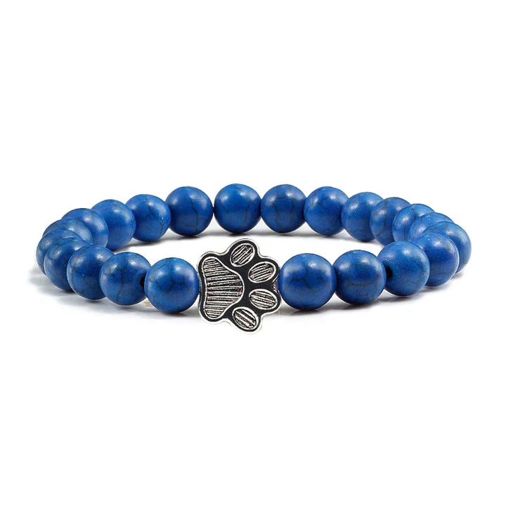 Pulseira de Contas com Pata – Pedras Naturais