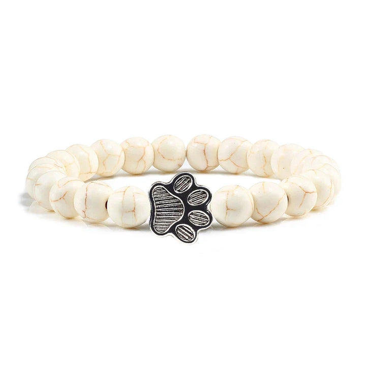 Pulseira de Contas com Pata – Pedras Naturais