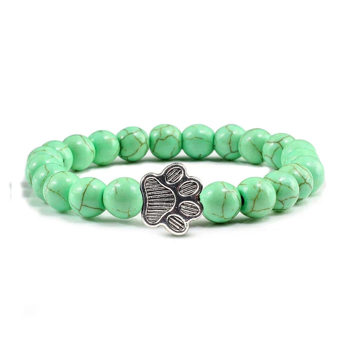 Pulseira de Contas com Pata – Pedras Naturais