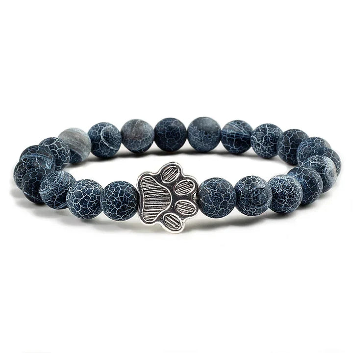 Pulseira de Contas com Pata – Pedras Naturais