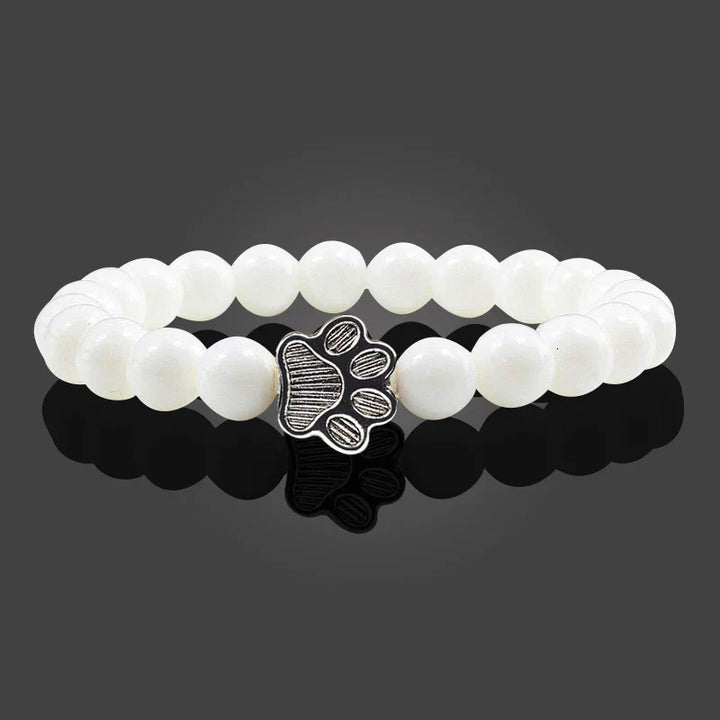 Pulseira de Contas com Pata – Pedras Naturais